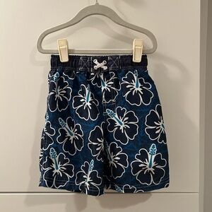 4T Navy Blue Kids Swim Shorts